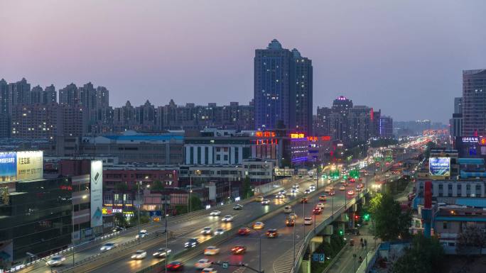 临沂五路高架桥日转夜延时