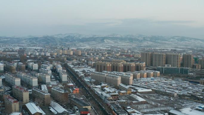 淄博城市雪景