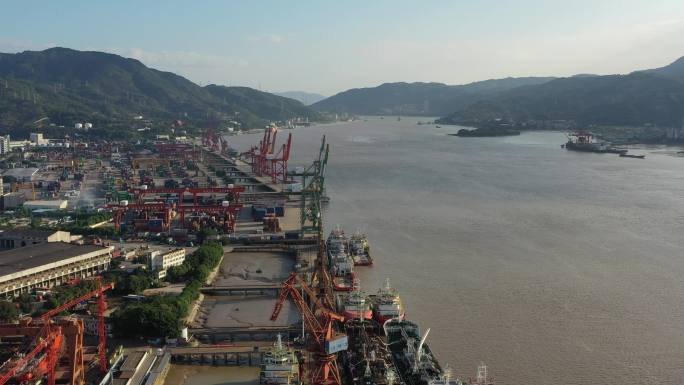 福州青州集装箱码头4K航拍