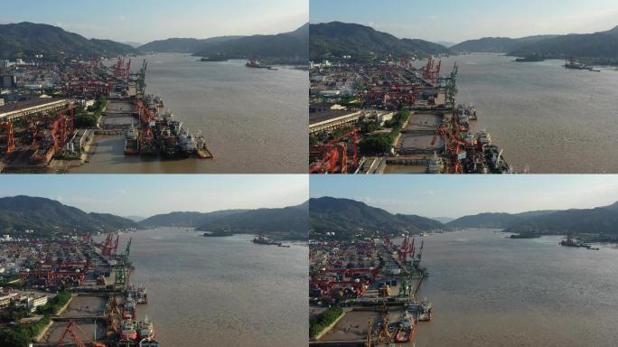 福州青州集装箱码头4K航拍