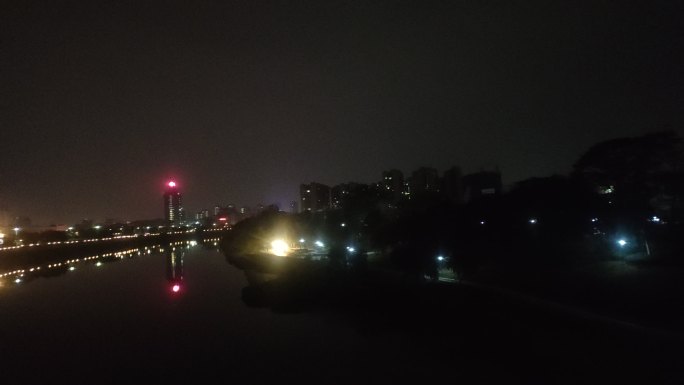 4k江边夜景