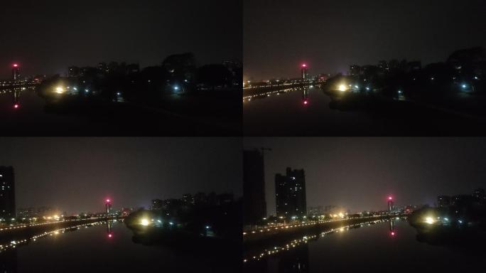 4k江边夜景