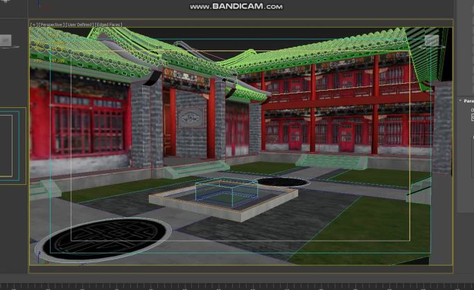 3Dmax古建筑模型四合院