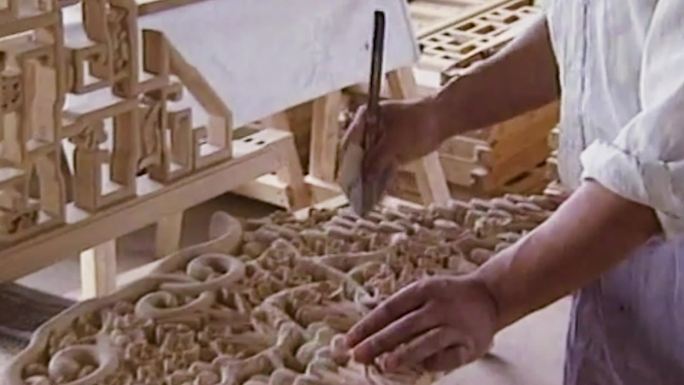 90年代苏州园艺木工木匠