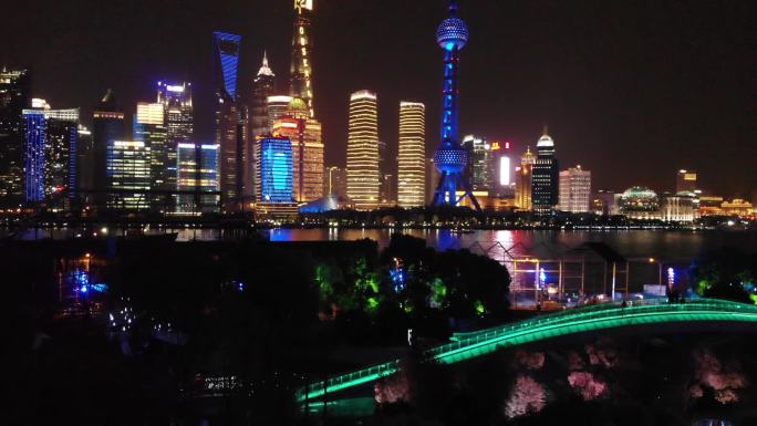 上海外滩东方明珠电视台航拍城市建筑