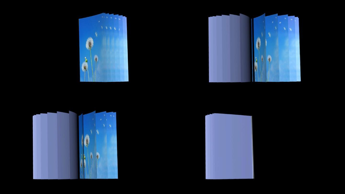 C4D翻书效果含工程文件