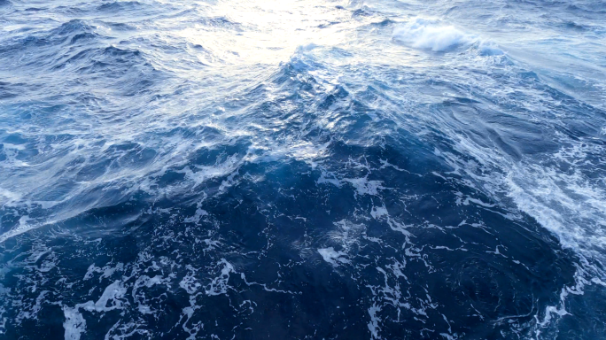 【4K】波涛汹涌的海面-大海海浪