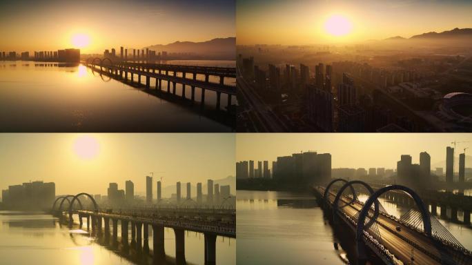 八里湖大桥航拍