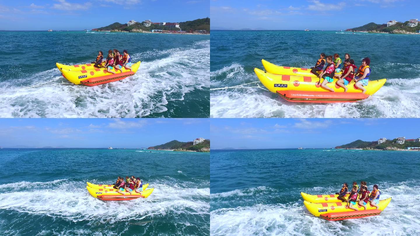 大海海南蜈支洲岛旅游香蕉船
