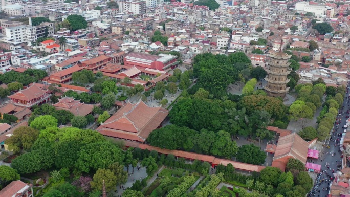福建泉州开元寺航拍