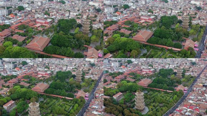 福建泉州开元寺航拍