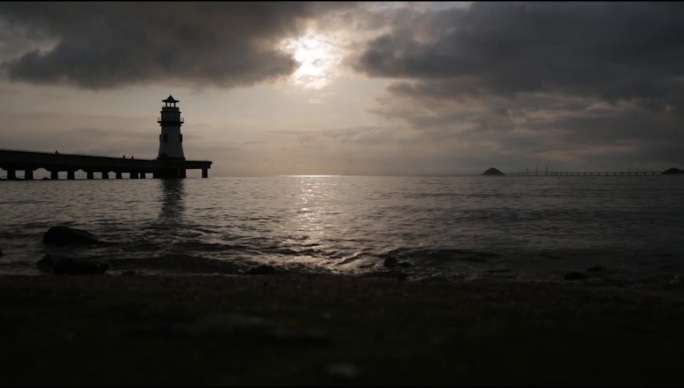 晨曦海边海浪沙滩