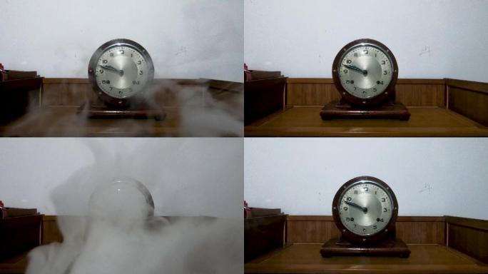老式钟表烟雾