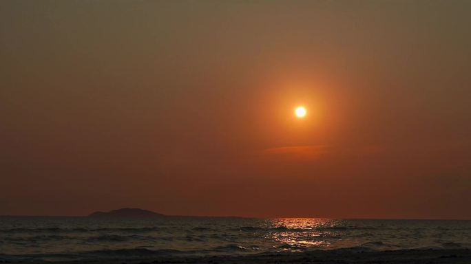 三亚湾海滩延时夕阳-4K25