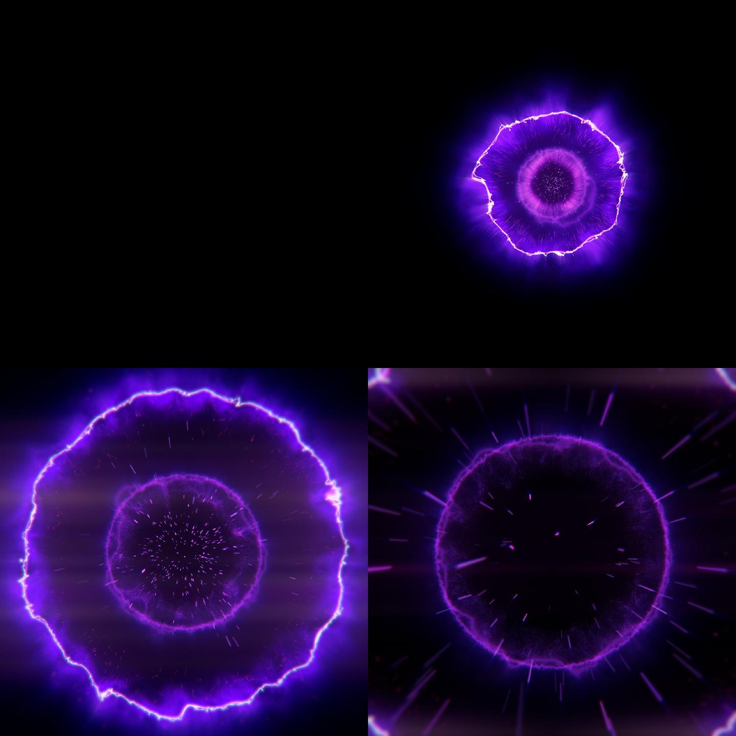 2k紫色毁灭能量冲击波特效素材