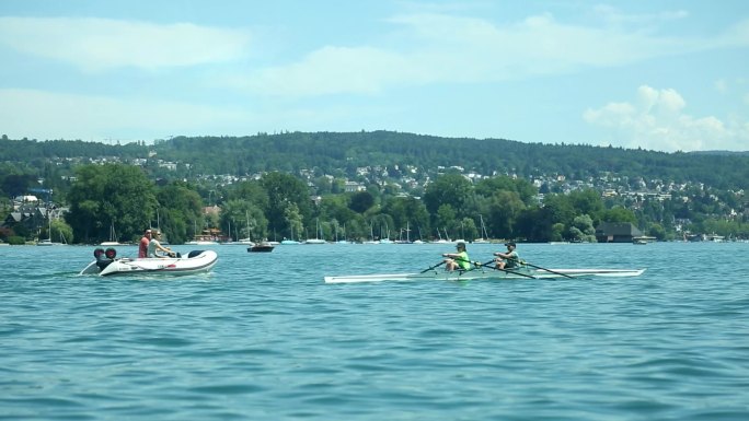 原创高清美丽的瑞士苏黎世湖视频