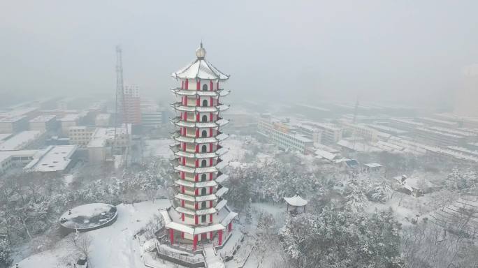 特大暴雪雪景白雪皑皑