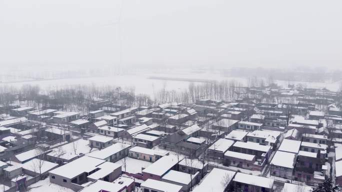 航拍河南农村雪景丨4K丨原创实拍