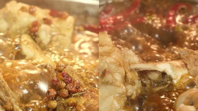 麻辣火锅汤底骨头汤非常使用的美食素材