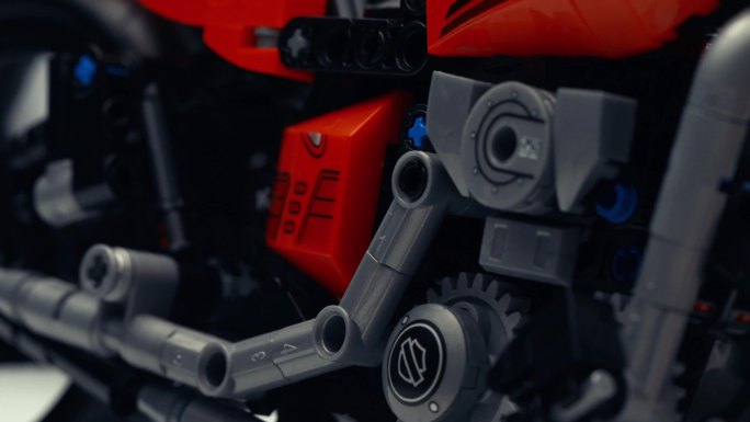 4K玩具摩托车拼装成品4k炫酷展示