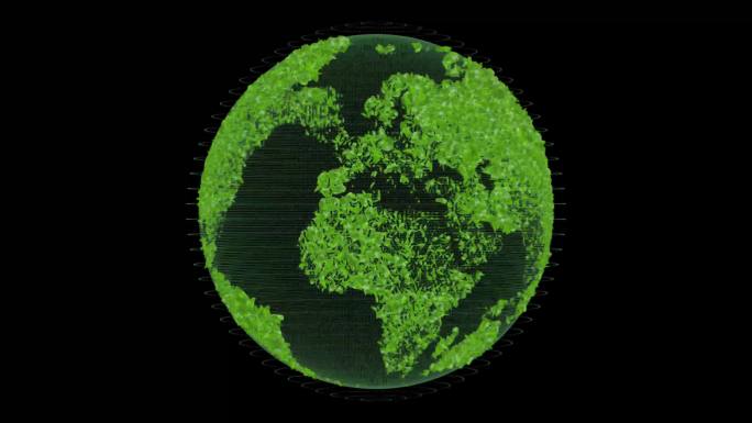 绿色植物地球影视后期素材带AE工程