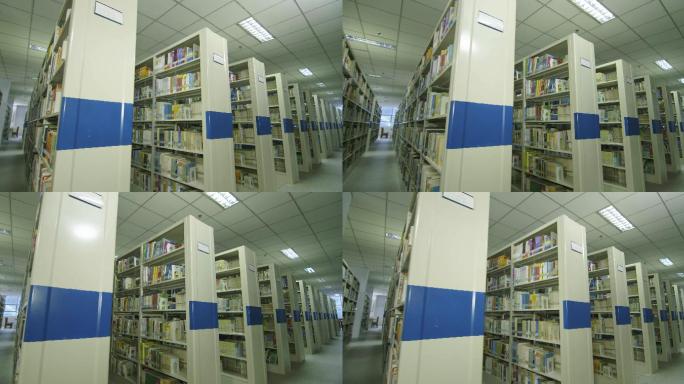 【原创4K】图书馆图书书柜看书