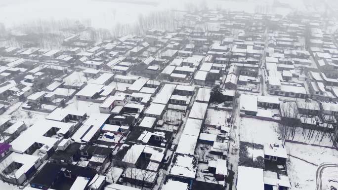 航拍乡村雪后景色丨4K丨原创实拍