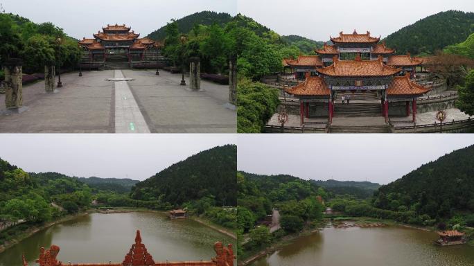 寺院寺庙古建筑雕楼鼓楼雕刻