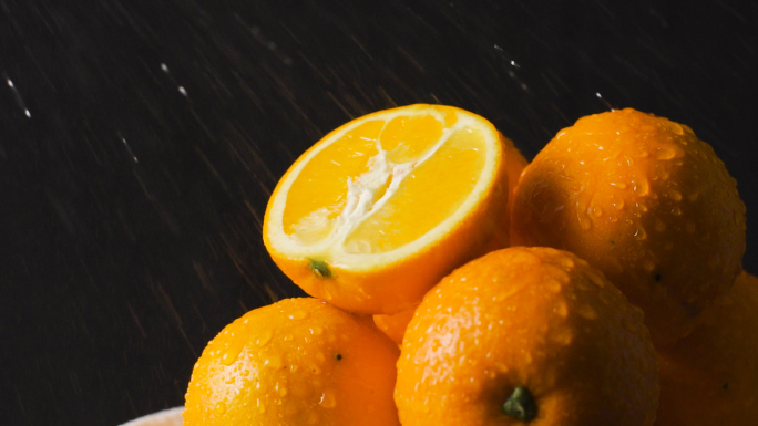 橙子橘子芦柑农特产水果洒水升格