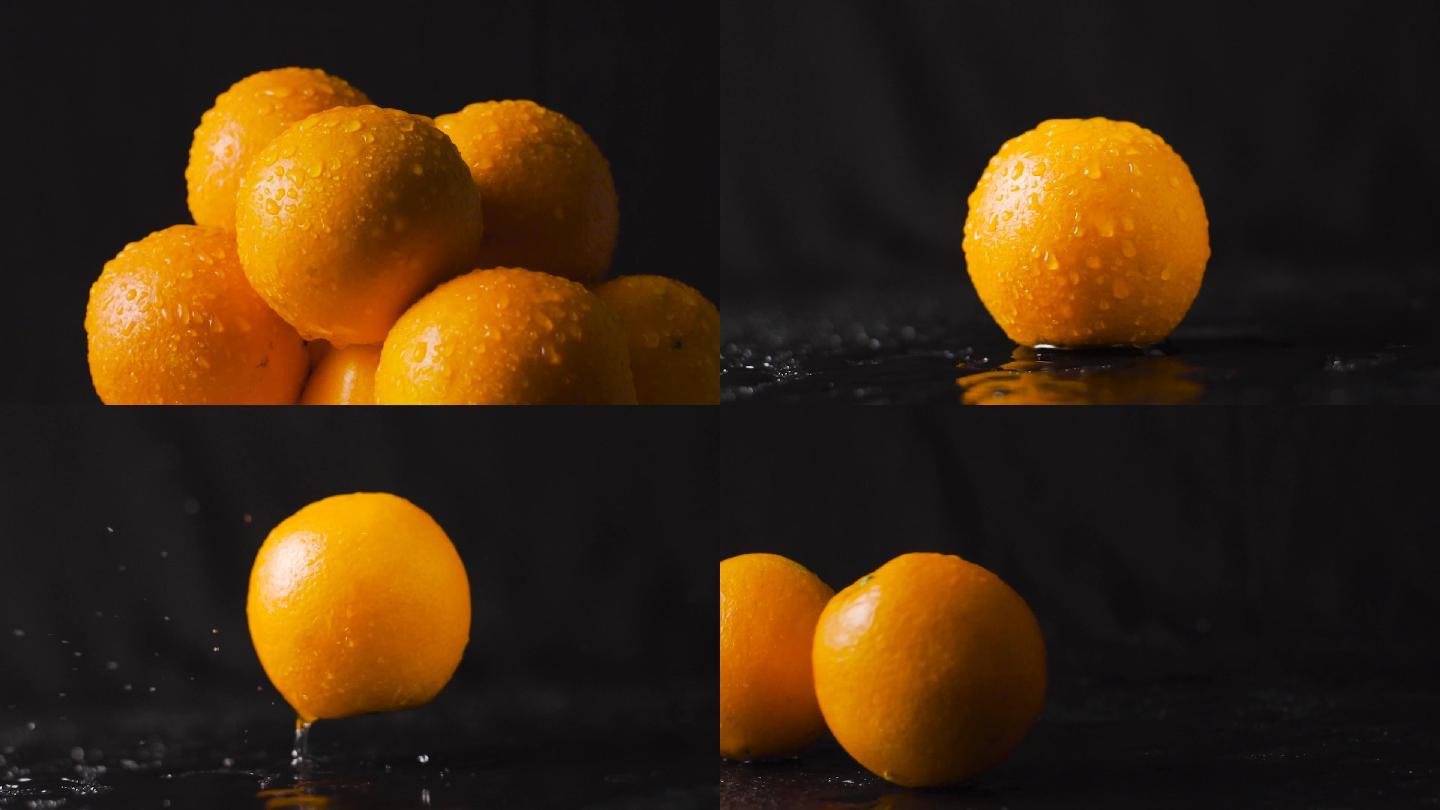 橙子橘子芦柑农特产水果洒水升格