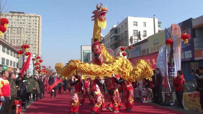 舞狮子过年实拍高清素材