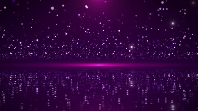 唯美紫色星空水面粒子背景循环-26