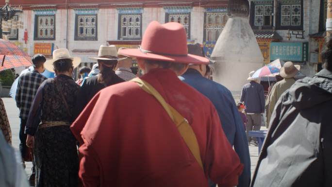 西藏拉萨人文转经轮大昭寺八廊街布达拉