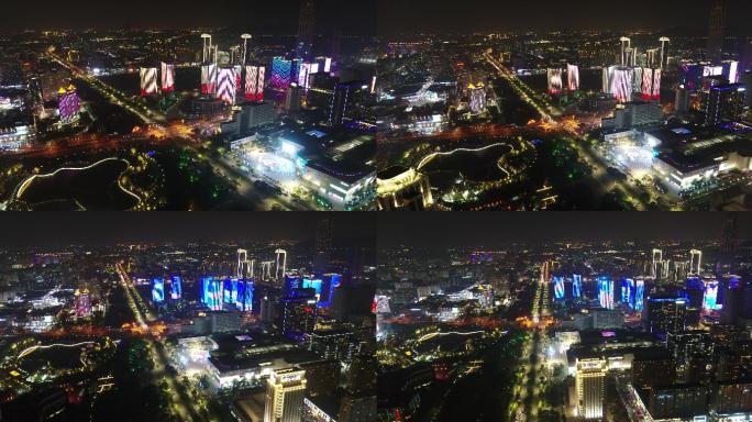 【台州椒江】4K航拍台州市市民广场夜景