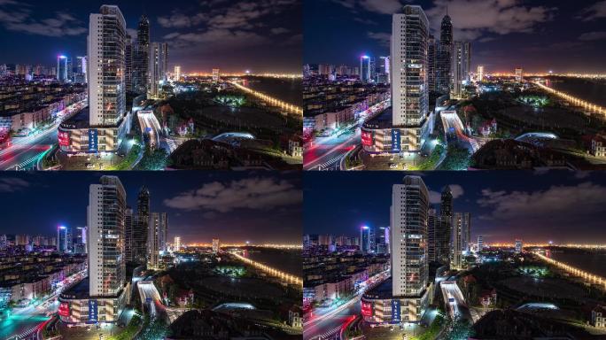 【4K】烟台芝罘湾滨海夜景延时摄影