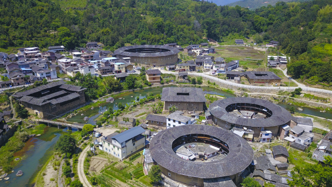 航拍福建土楼南靖土楼