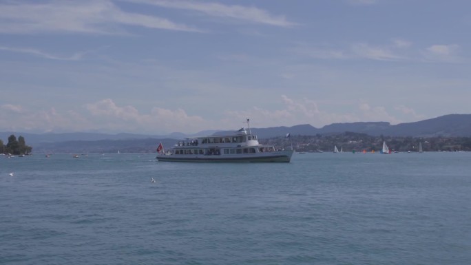 原创高清瑞士苏黎世湖自然风光视频