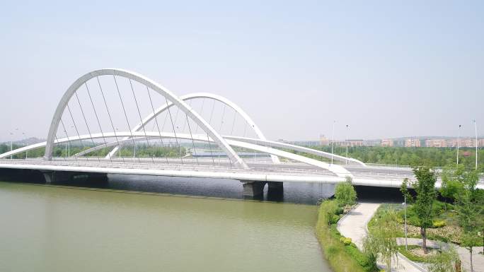 航拍忻州云中河慕山桥