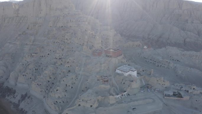 西藏古格王朝航拍及地面素材