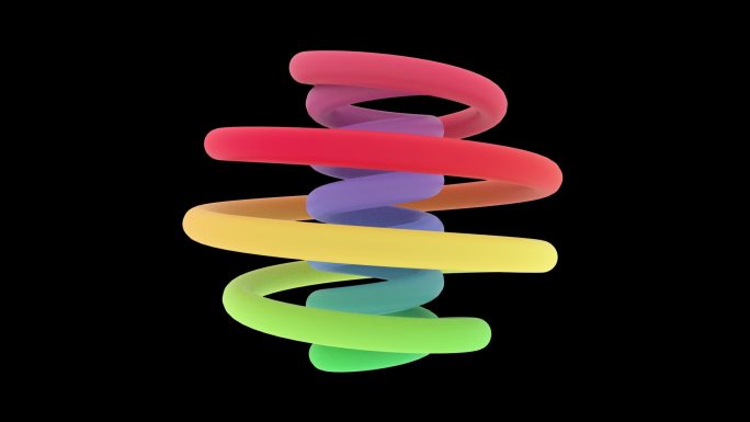 彩虹弹簧循环动画带通道