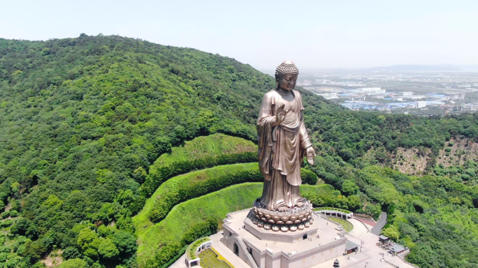 4k航拍无锡灵山大佛拈花湾