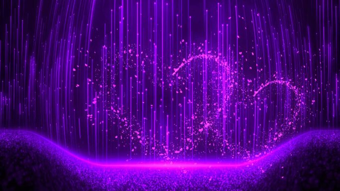 梦幻紫色爱心背景