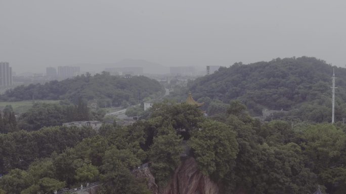 南京栖霞区八卦洲风景航拍