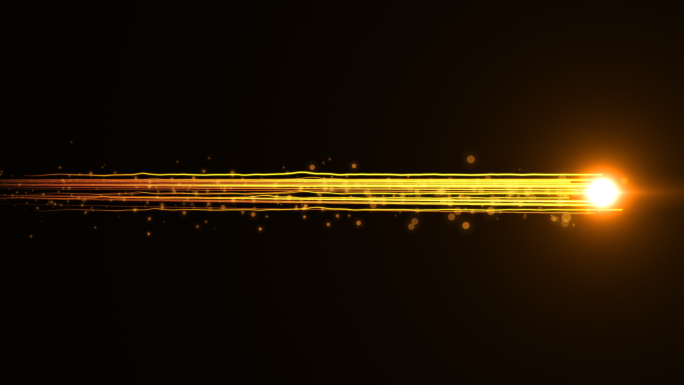 4K金色粒子光线划过-带透明通道