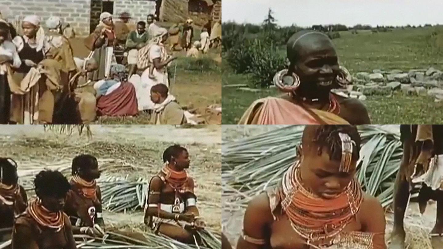 非洲大草原坦桑尼部落居民少数民族