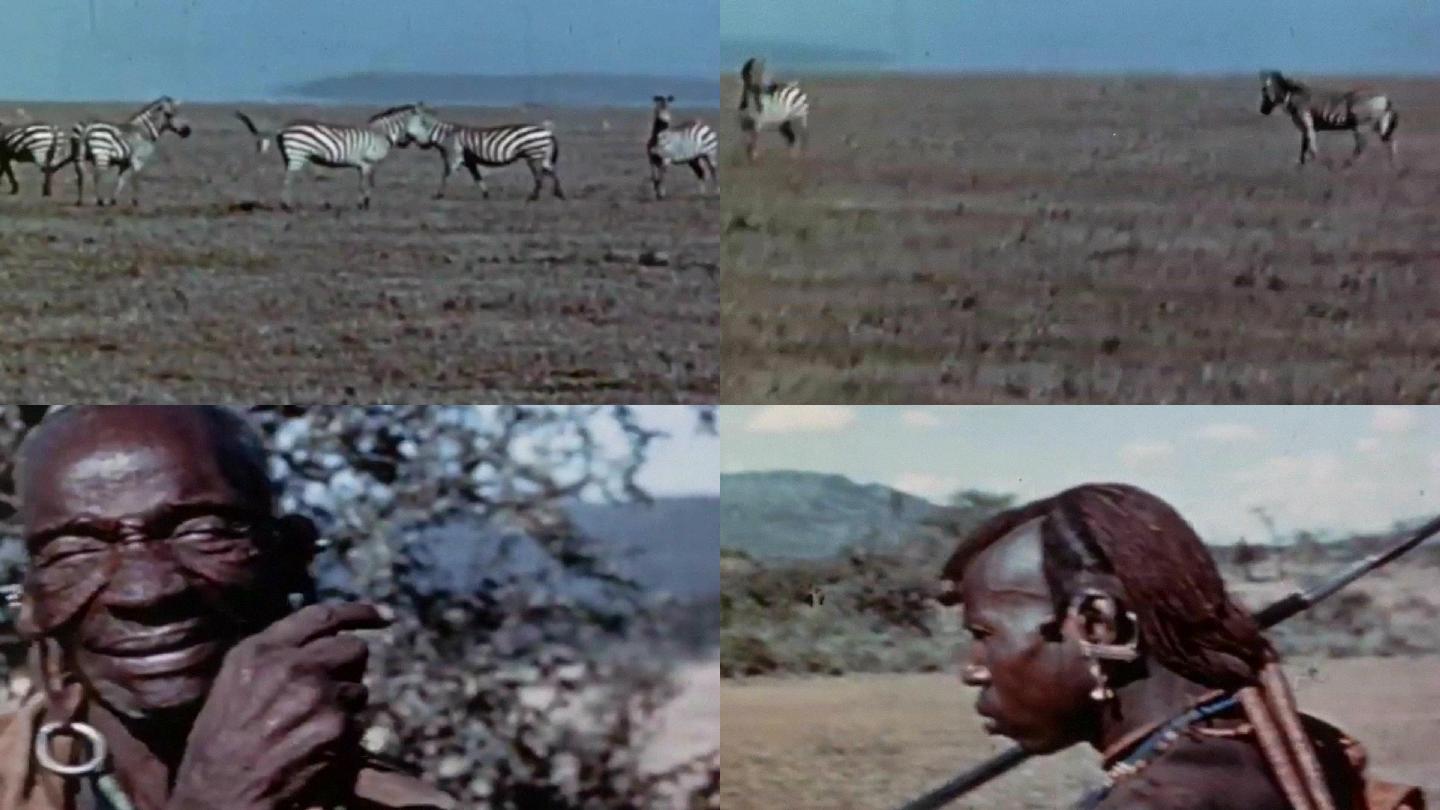 非洲大草原原住民原始土著猎人狩猎
