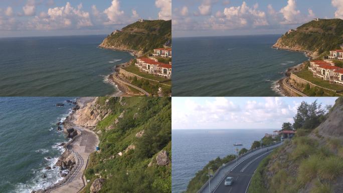 【ZOOM原创4K】海岸公路航拍素材