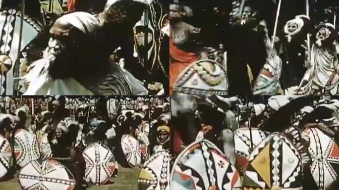 非洲大草原乌干达原始土著部落居民