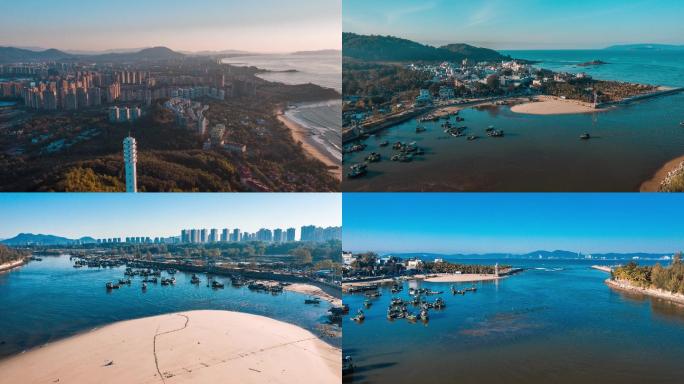 2021最新海南赤岭陵水渔村航拍延时白天