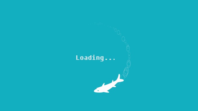 鲨鱼转圈加载中loading